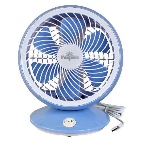 USB Desk Fan in Blue